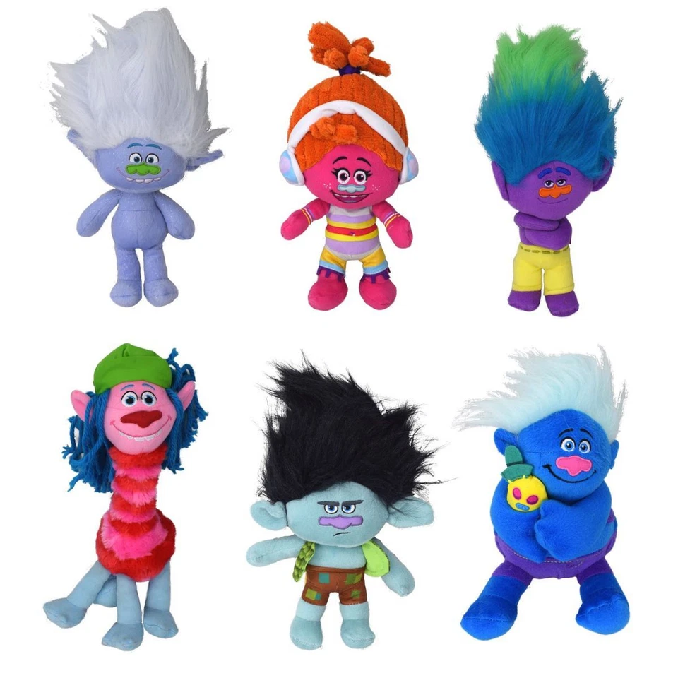 DREAM WORKS Trolls Kuscheltier ca. 35cm Stofftier Teddy Plüschfigur Puppe Charakter wählbar