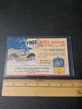 Vntg 1933 North York Pa Service Station Advertising Card Shell Gasoline
