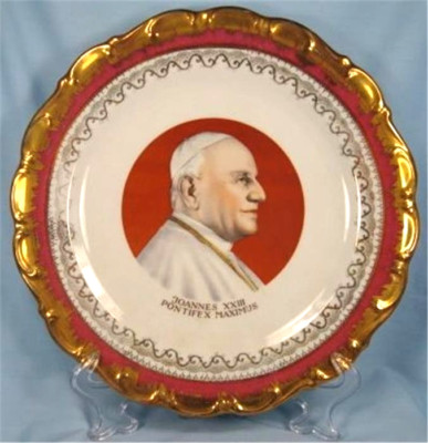 Pope Joannes XXIII Pontifix Maximus Plate Catholic Religion Porcelain (O)