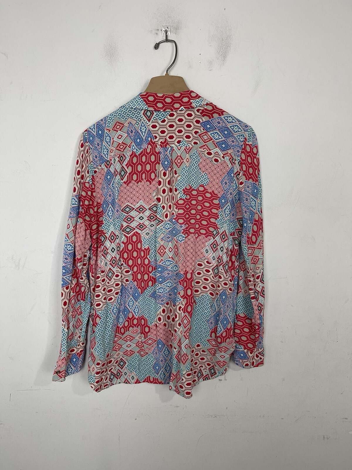 Talbots Womens Shirt Large Patchwork Scarecrow Sp… - image 3