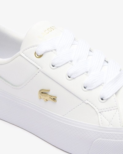 Lacoste Women's Ziane Platform Leather Sneakers White 47CFA0005216 - Picture 6 of 6