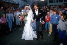 Jolanda Egger and Marc Surer church wedding in Eptingen near Basel- Old Photo