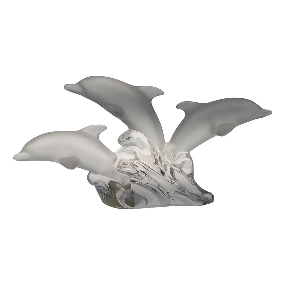 Nachtmann Figur Skulptur Briefbeschwerer 3 Delphine auf Welle  - Bild 3 von 4