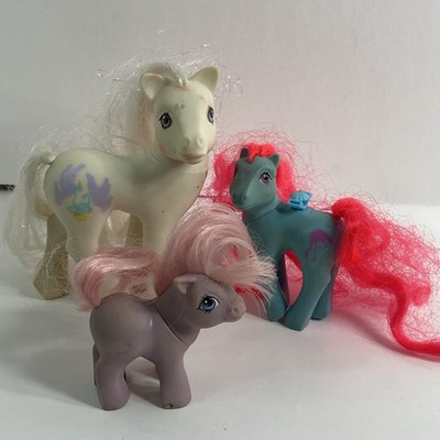 Vintage My Little Pony G1 Lot- Flutter Tropical Breeze, Bridal Beauty Baby Ember
