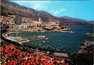 Vintage Postcard Aerial View Monaco