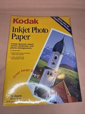 Kodak Inkjet Photo Paper 15 Sheets 8 1/2x 11 Inches 117lb Paper New Sealed