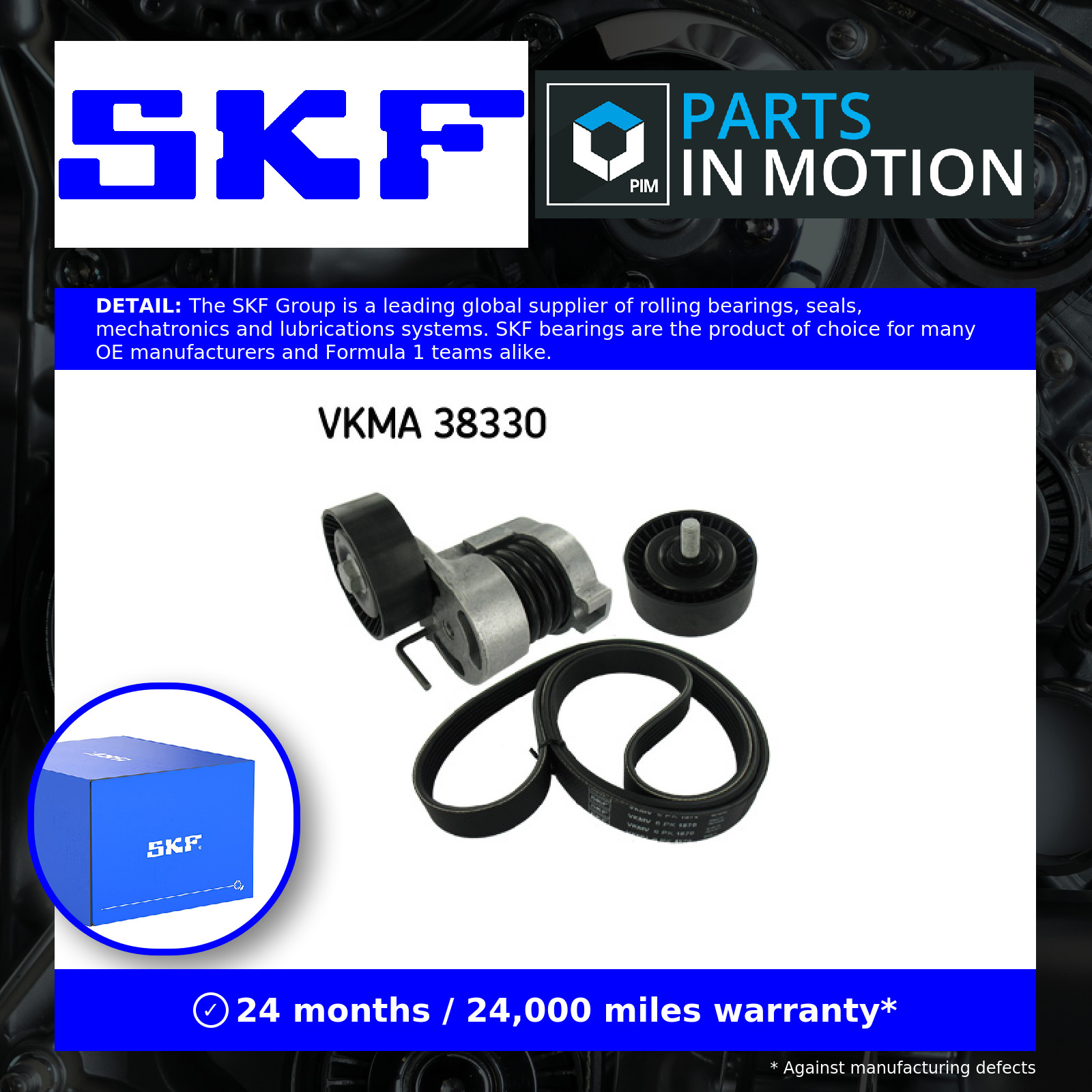 Multi-ribbed V-belt kit VKMA 38330 SKF for BMW 3 Touring 3 Compact 3 3 Coupe 1 5 - Image 8