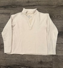 Frank & Eileen Patrick Popover Henley Sweatshirt Size Extra Small 100% Cotton XS