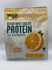 Wild Society Clear Whey Isolate Protein Citrus Punch 20g Protein 16ozElectrolyte