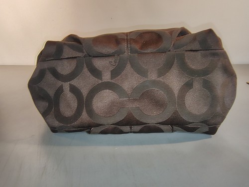 Coach Brooke Hobo brown canvas Op Art 14147  purse Leather/ Gold Hardware - Picture 15 of 20