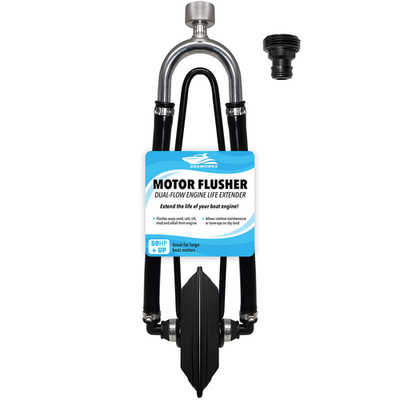 Seaworks Steel Dual Feed Muff Style Heavy Duty Steel Boat Motor Flusher Use For