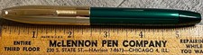 Sheaffer Legacy Fountain Brushed Gold & Green Lacque MINT - 18k Broad Nib (*)