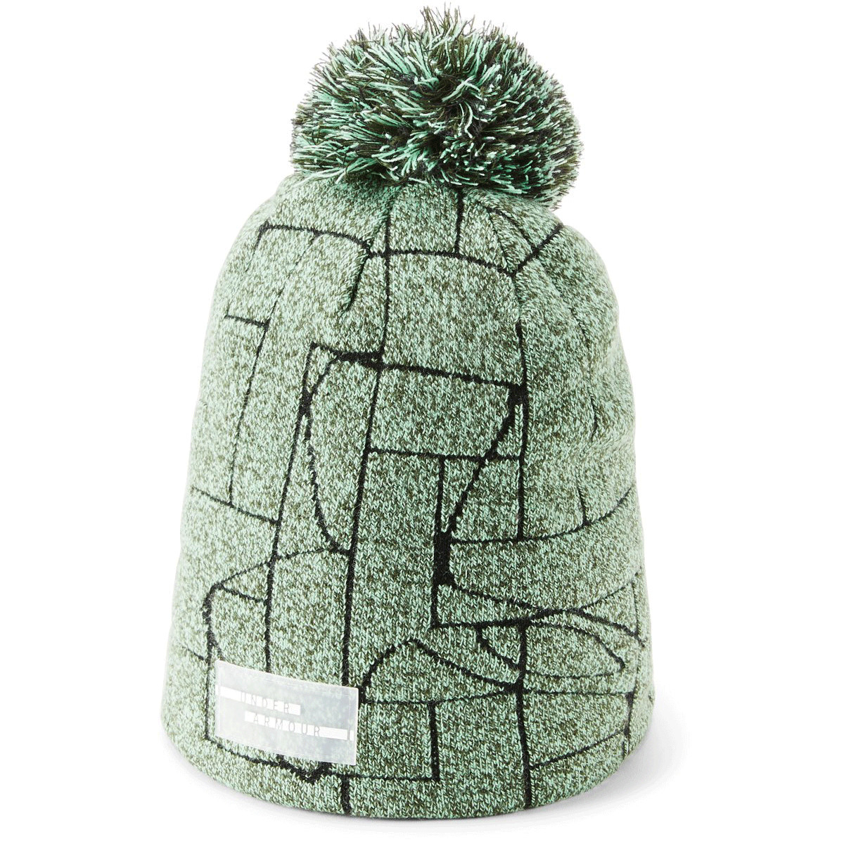 Under Armour Womens UA Graphic Pom Beanie - Artillery Green - One Size