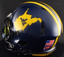 WEST VIRGINIA MOUNTAINEERS WVU Riddell Speed Full Size AUTHENTIC Football Helmet