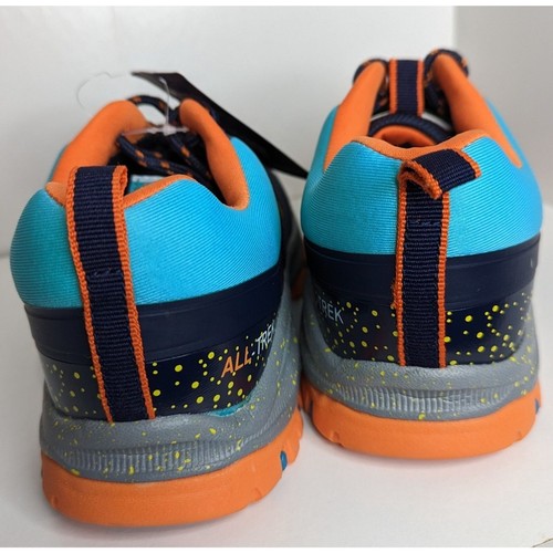 US Polo Assn Damenschuhe Größe 8 marineblau orange gelb alle Trek-Sneaker neu mit Etikett - Bild 5 von 7