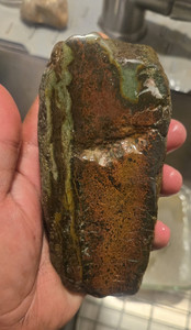 Micro obicular poppy jasper  Specimen Rock/Mineral Display Piece, 1lb 6 oz