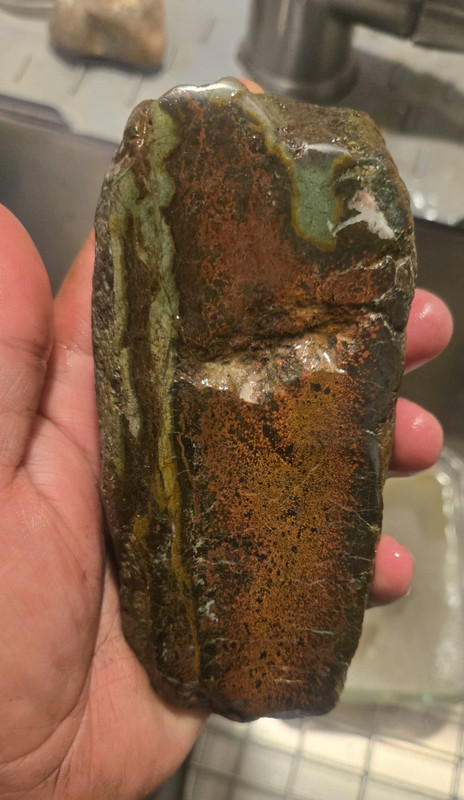 Micro obicular poppy jasper  Specimen Rock/Mineral Display Piece, 1lb 6 oz