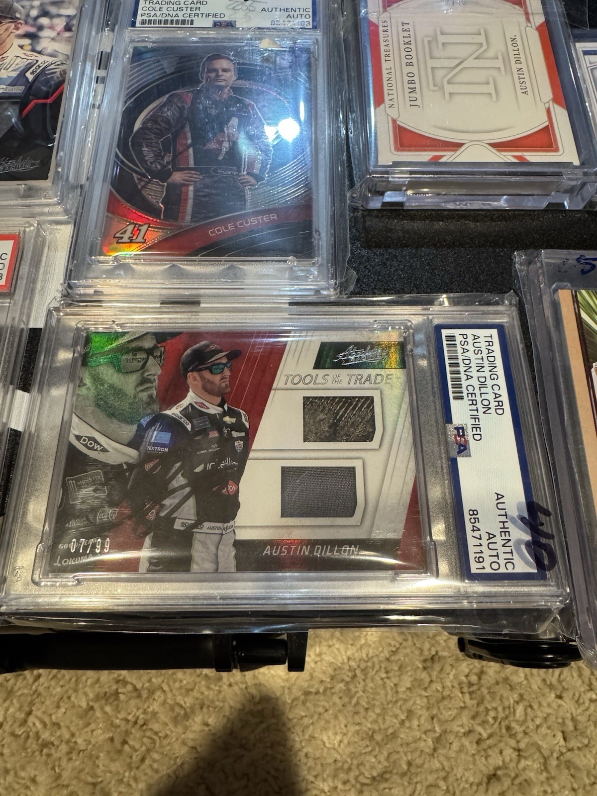 NASCAR Trading Card lot Jimmie Johnson Kyle Busch Auto Dillon Booklet PSA Racing view 5