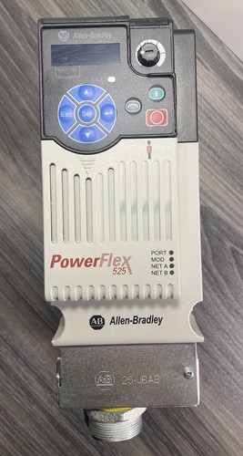 Allen Bradley PowerFlex 525 25B-D010N104 AC Drive 5HP 3Ph 480VAC + 25-JBAB Kit