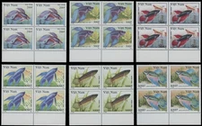 1992, VIETNAM, AQUARIUM FISHES, COMPLETE SET IN BLOCKS OF 4, MNH, SCOTT #2402-07