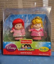 Fisher Price Little People Disney Princess Ariel Mermaid Aurora Sleeping Beauty