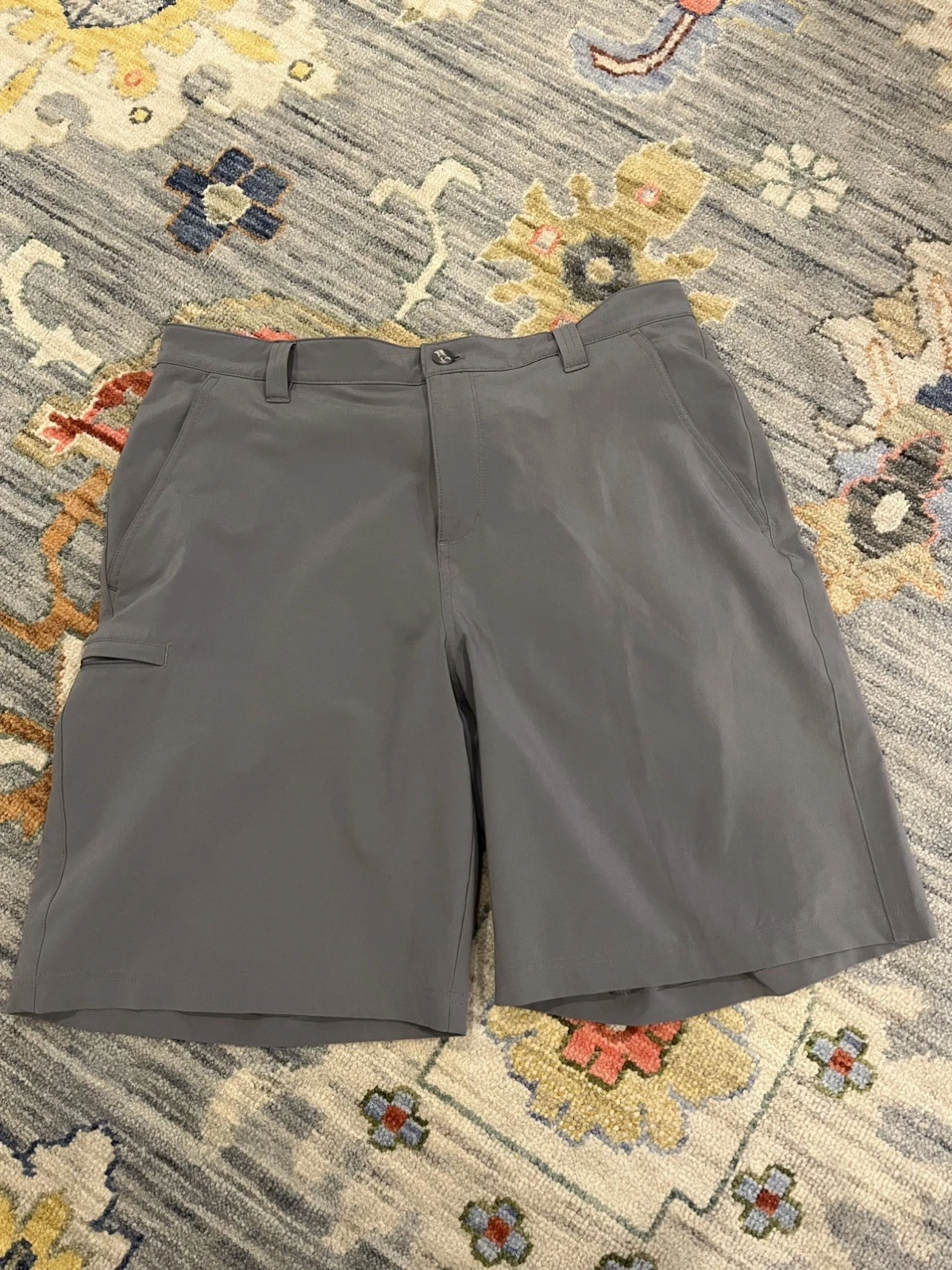 Men’s Columbia PFG fishing Omni Shade UPF 50 Gray Shorts 36W 10L cargo