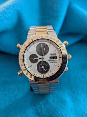 Vintage Seiko Tachymeter Quartz Mens Watch