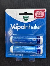 Vicks VapoInhaler Non-Medicated 2 Scented Sticks Menthol