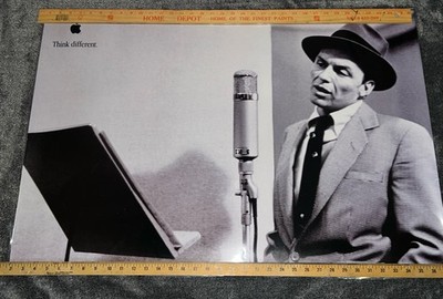 Apple Think Different 1999 Poster 36x24 Frank Sinatra ad Steve Jobs Original