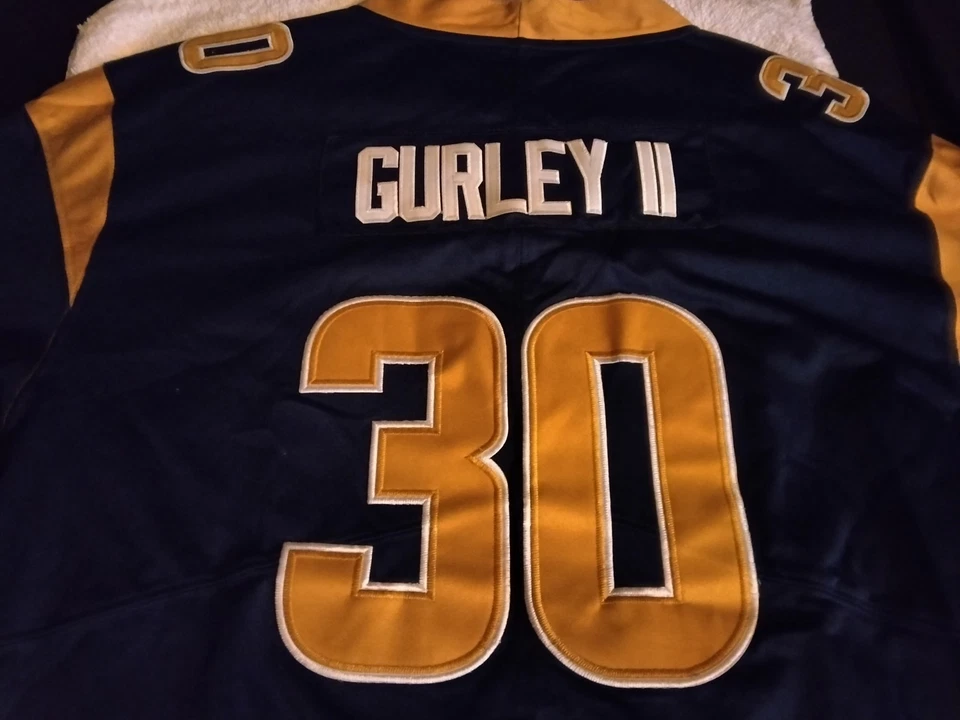 Camiseta deportiva Nike NFL Los Angeles Rams Todd Gurley II #30 On Field 3XL azul dorado Foto 2 de 4