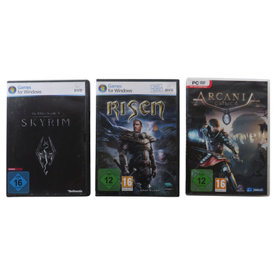 RPG PC Videospiele Konvolut, Skyrim, Gothic 4, Risen