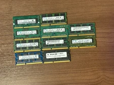 Lot of 10 random Ram Sticks hynix Samsung Random Sizes As is untested