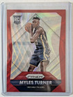 2015 Panini Prizm Basketball Ruby Wave Prizms Myles Turner #340