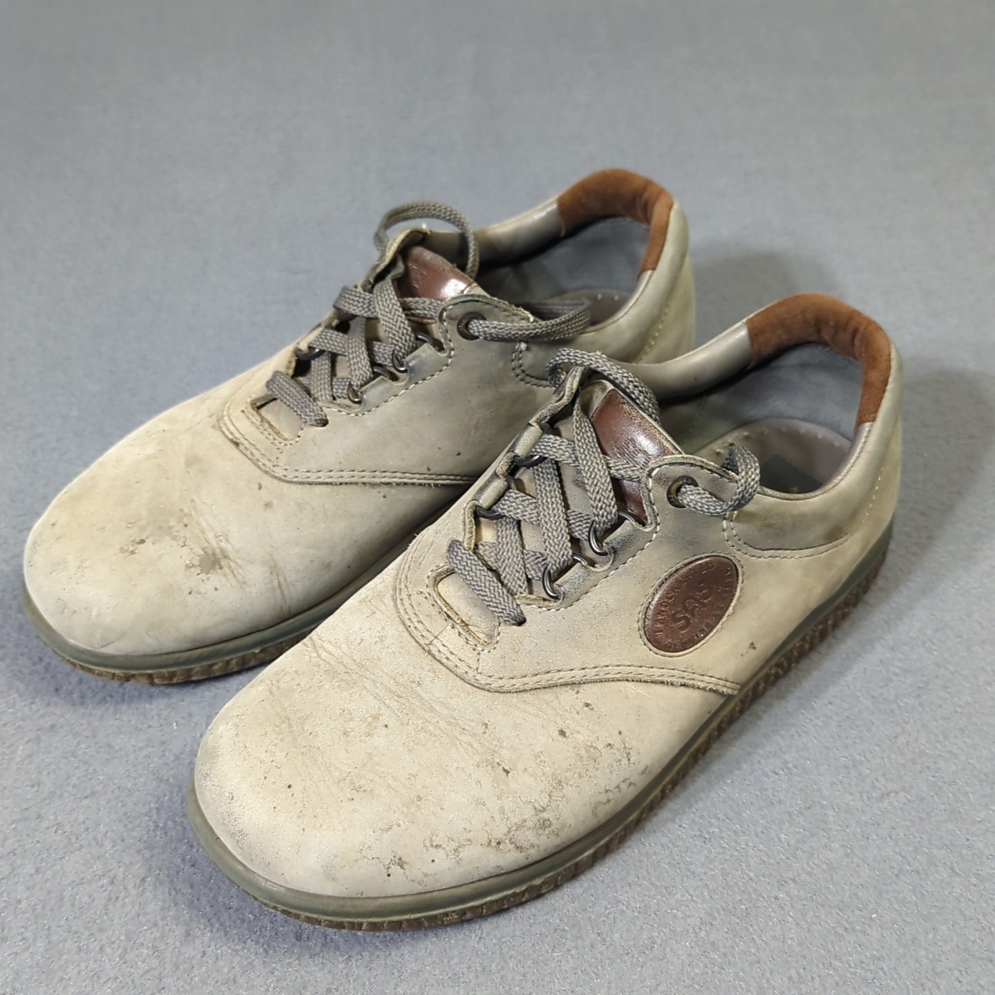 SAOLA Scarpe SAS uomo taglia 8 5 beige pelle scamosciata passeggio comode supporto suola crepe