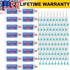 Dental Impression Material Heavy Body Fast Set (16 Cartridge&50 Mixing Tips）PVS