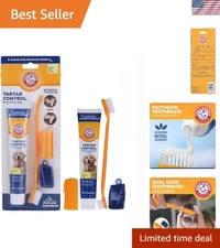 Gentle Dog Tartar Control Kit - 3-Piece Dental Care Set with Banana Mint Flavor