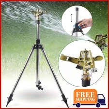 Impact Sprinkler on Tripod Base Large Area Water Sprinkler for Lawn Yard Garden