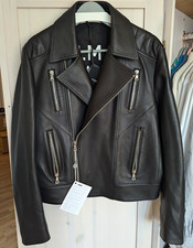 2784  Balmain Paris Herren Biker Lederjacke L...