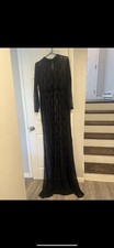 Black Lace Maxi Dress with Long Sleeves. Fashion Nova Size M-XL Women’s.
