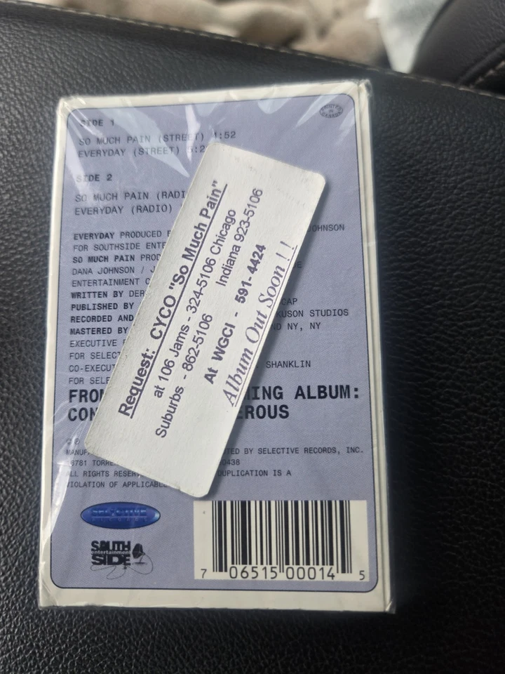 Mega Rare Midwest Gangsta Rap/G-Funk,Chicago,Cyco-So Much Pain - Image 2 of 3