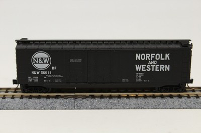 N Scale Kadee 50' Double Plug Door Box Car Norfolk & Western N&W 56611 Black