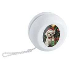 'Cute Christmas Maltese Puppy' Retro Style Yo-Yo (YY00045286)