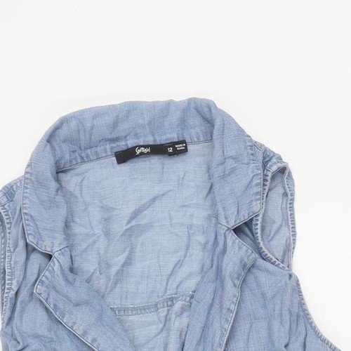 Sportsgirl Women’s Blue V-Neck Dress, Size 12 - Picture 12 of 12