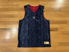 Nueva Jersey L Nike Kobe Edición Estándar Malla Reversible Azul Rojo FZ0934-475 Hombres