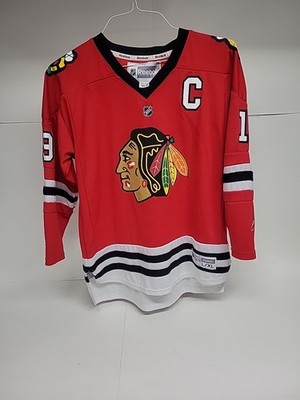 REEBOK Chicago Blackhawks JONATHAN TOEWS NHL Jersey YOUTH KIDS XL *HAS DEFECTS*