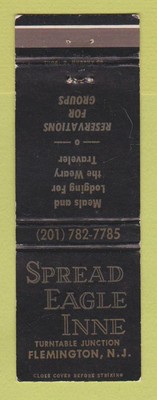Matchbook Cover - Spread Eagle Inne Flemington NJ WEAR
