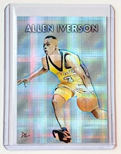 Allen Iverson Limited Artist Signed "Bethel High School" Refractor Card 1/1