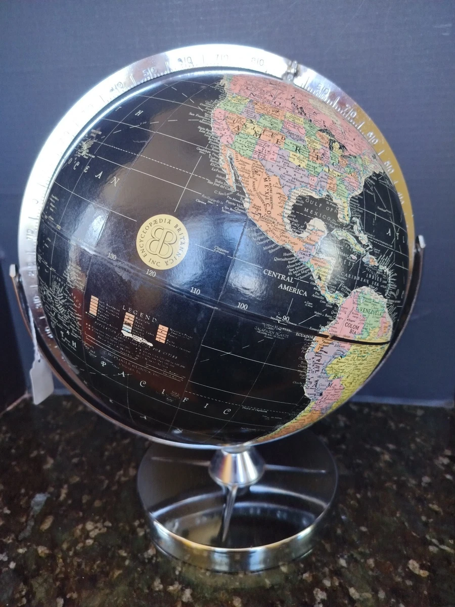 Black Vintage Original Antique World Globes & Celestial Globes for