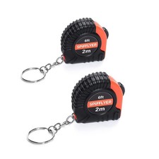 2 Pack Small Tape Measure Keychain Mini Measuring Tape Retractable 6ft 2M, Metri