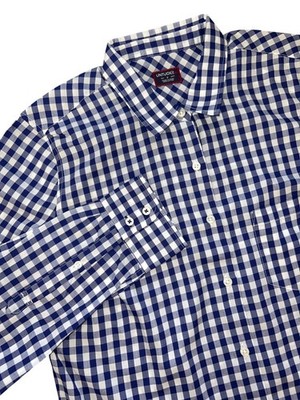 NWT women's UNTUCKit size 6 blue white gingham checked  shirt New